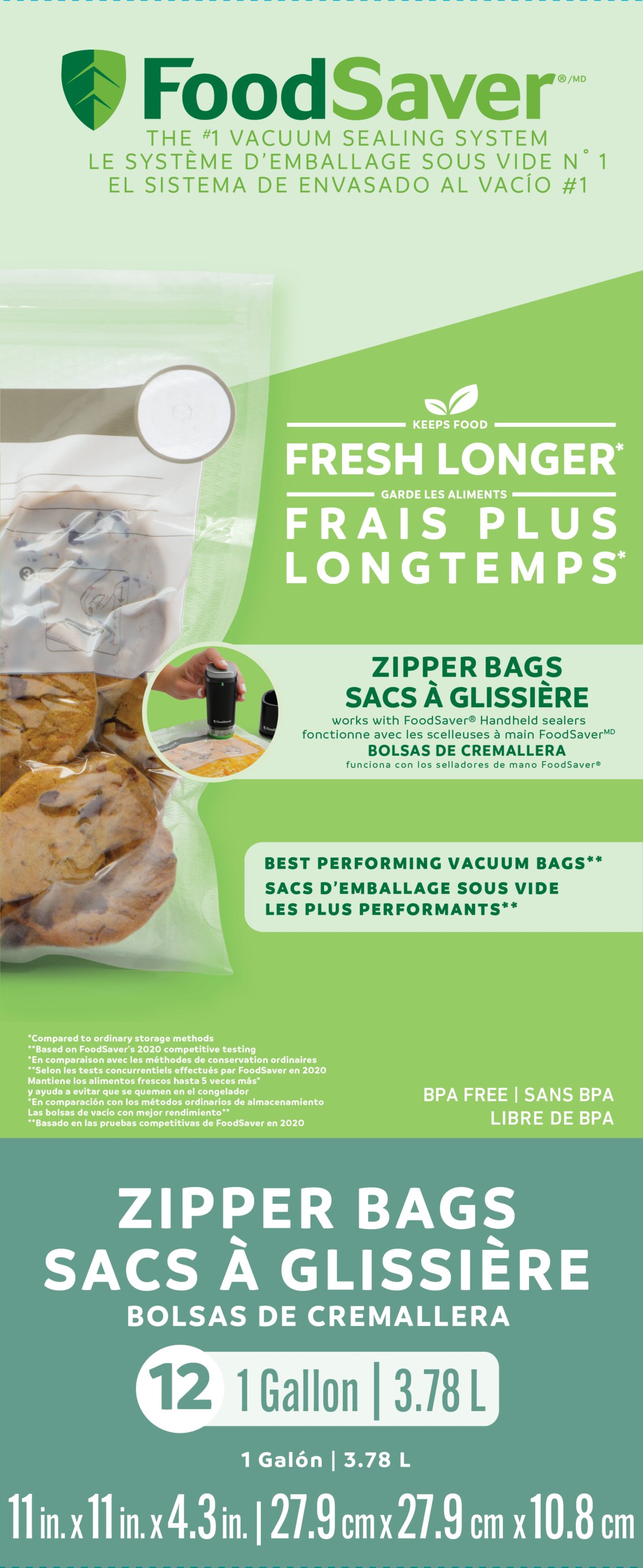 Foodsaver freshsaver 2025 vacuum zipper bags